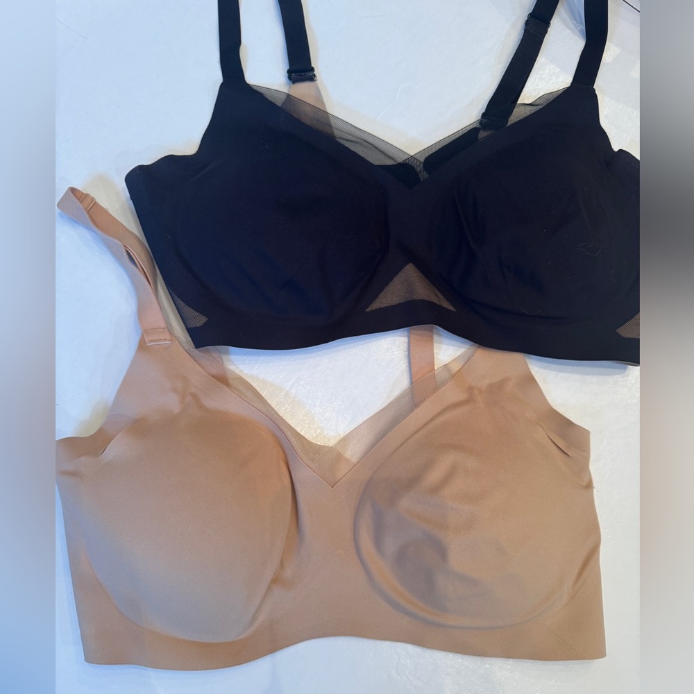 Honeylove Black and Tan crossover bras